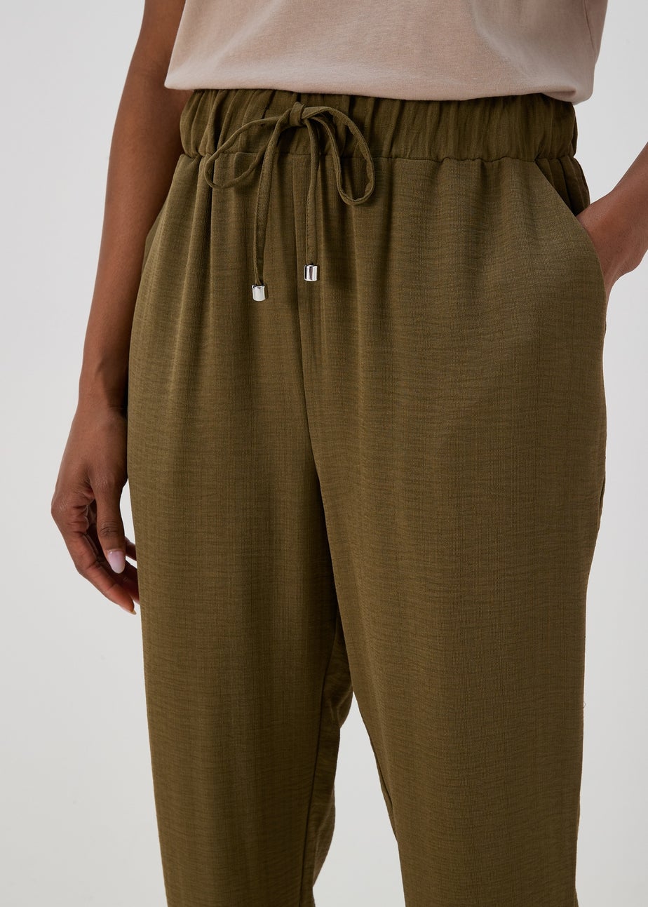 Olive Light Weight Tapered Trousers