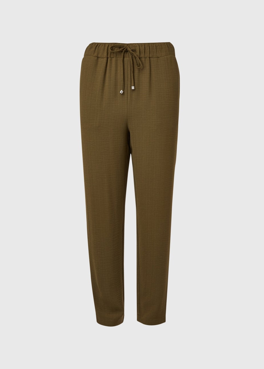 Olive Light Weight Tapered Trousers