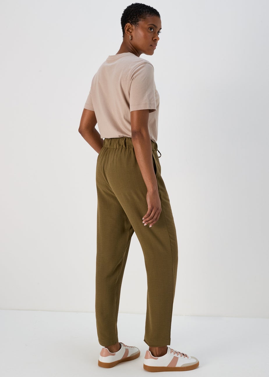 Olive Light Weight Tapered Trousers