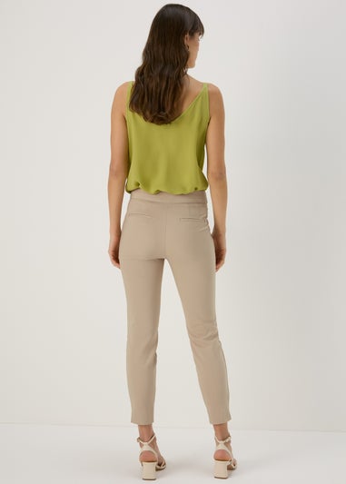 Et Vous Beige Neutral Capri Trousers