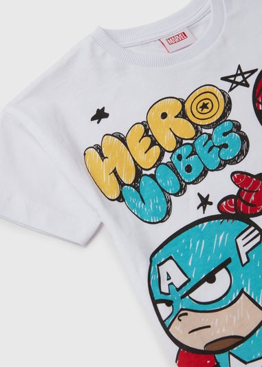 Marvel Kids White Avengers T-Shirt (9mths-6yrs)