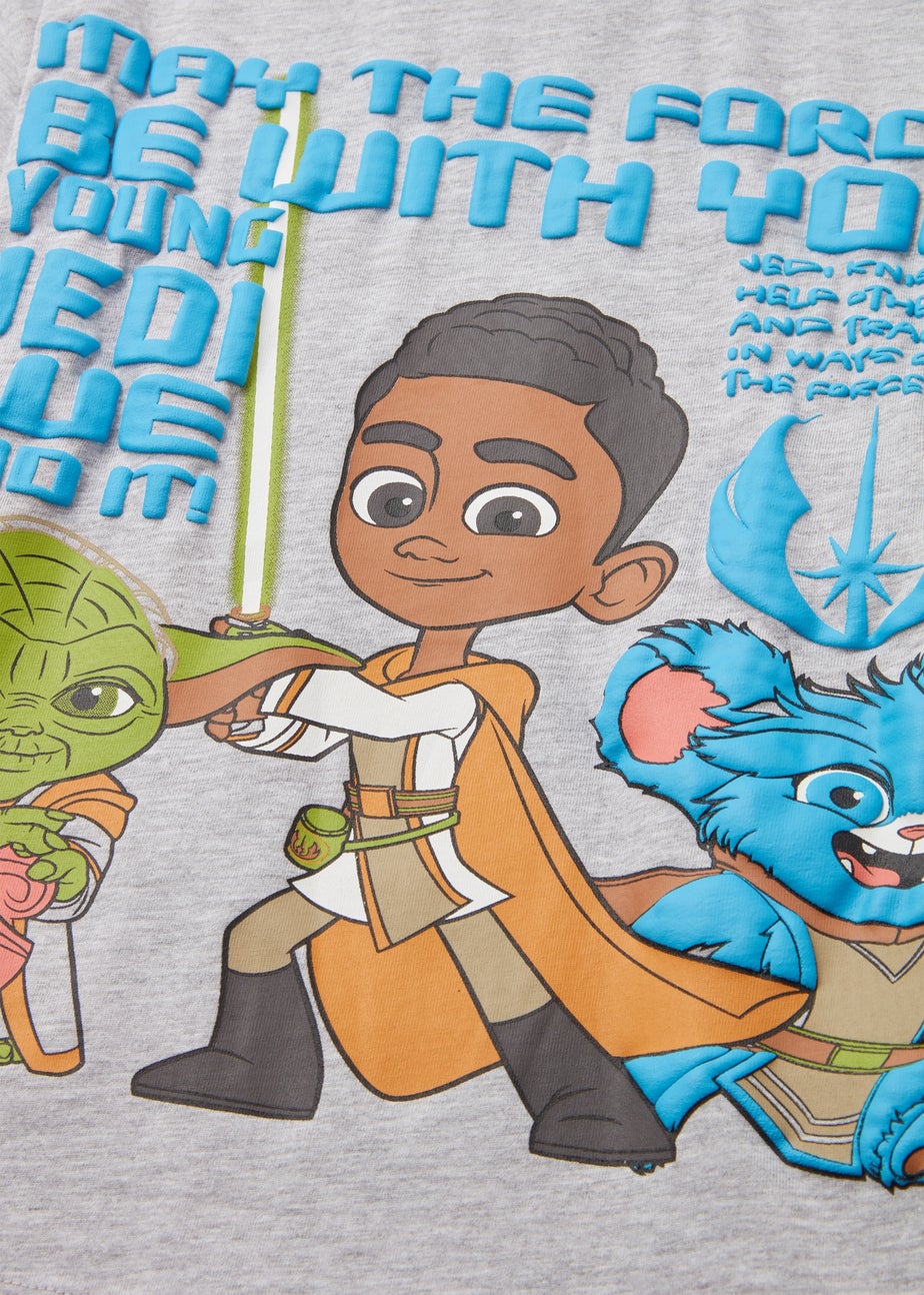 Star Wars Boys Grey Young Jedi T-Shirt (9mths-7yrs)