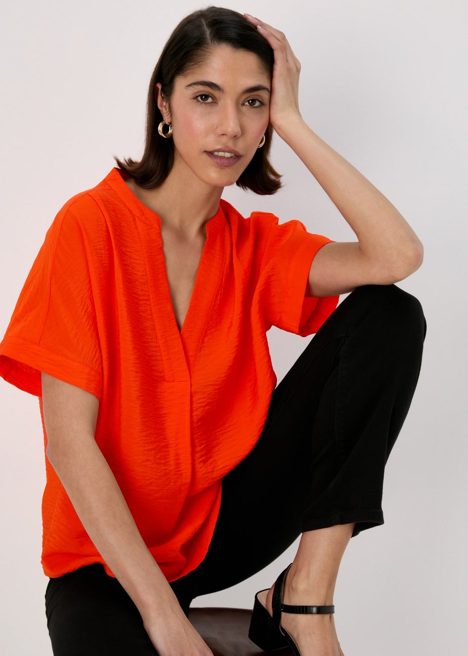 Et Vous Red Airflow Blouse