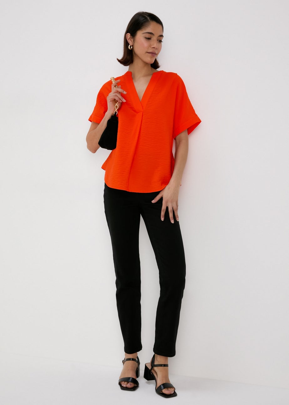 Et Vous Red Airflow Blouse