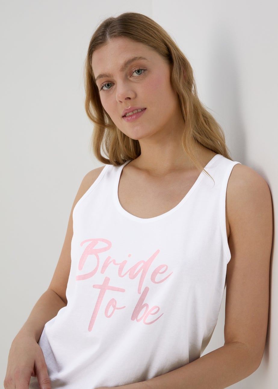 White Bride Jersey Pyjama Set