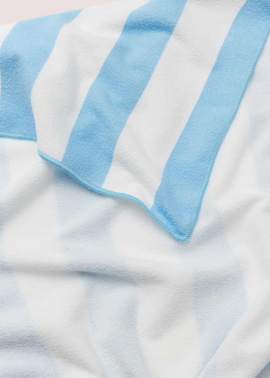 Blue Stripe Design Microfibre Beach Towel