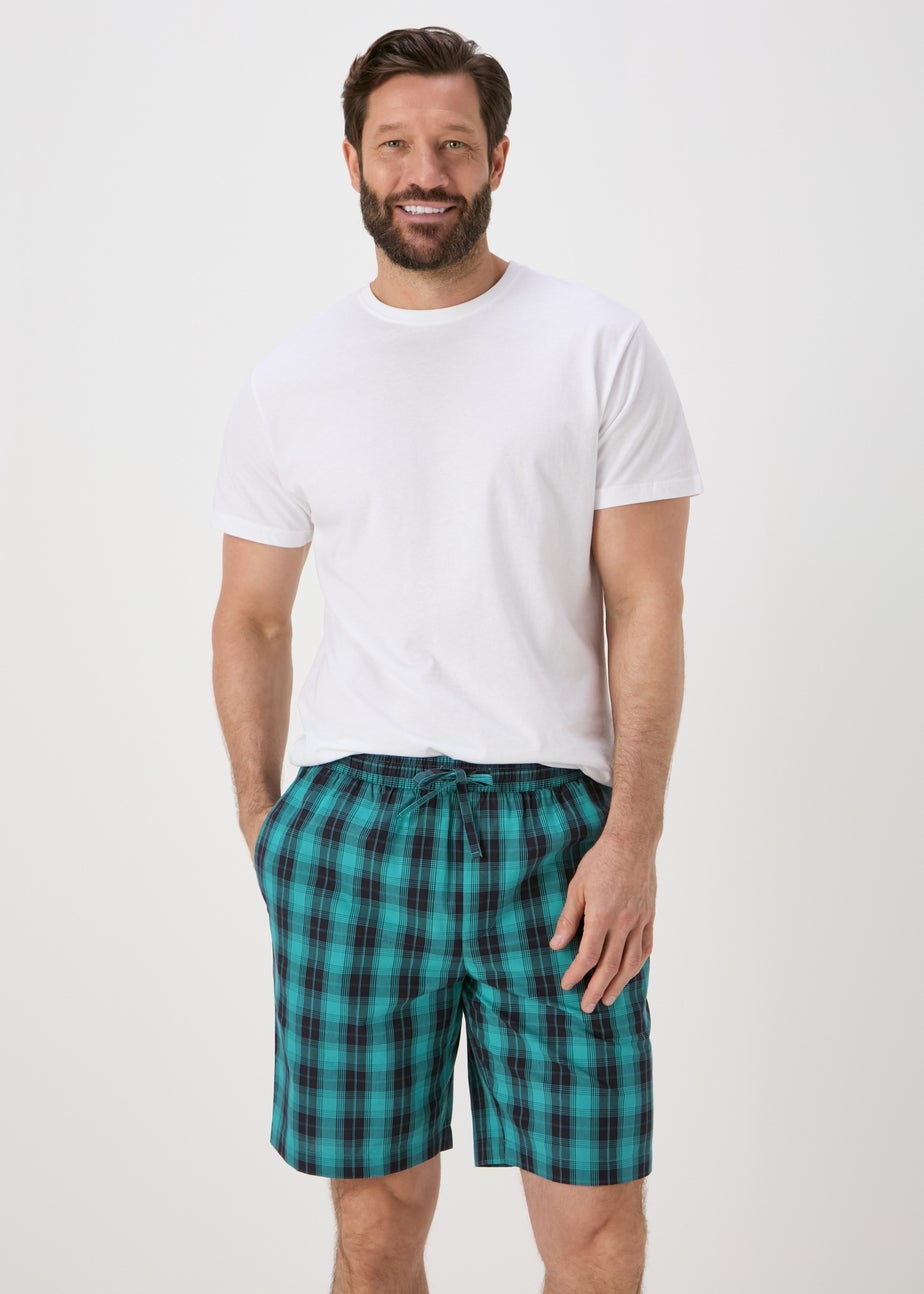 Check & Navy Print 2PK Shorts