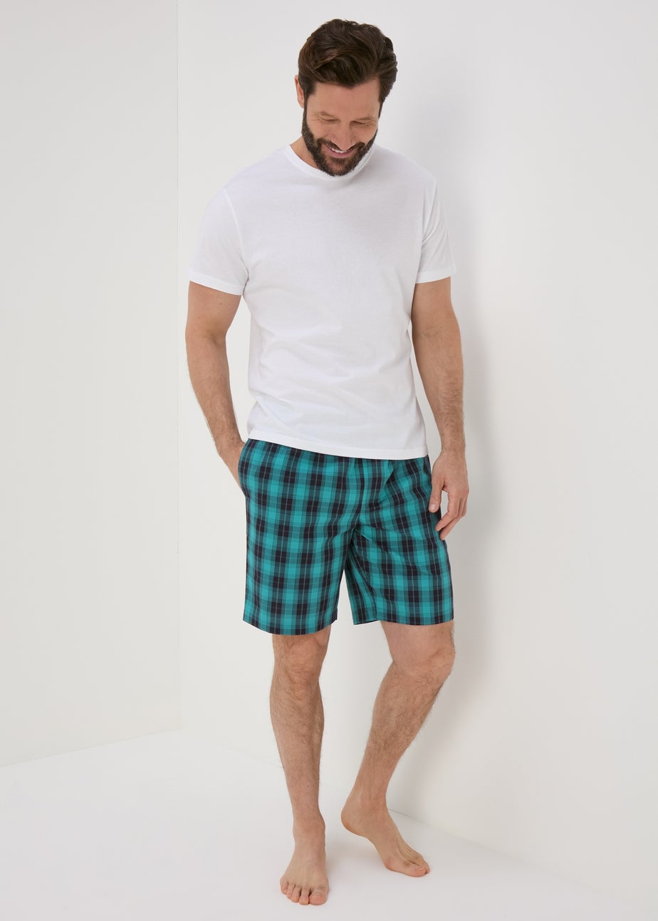 Check & Navy Print 2PK Shorts