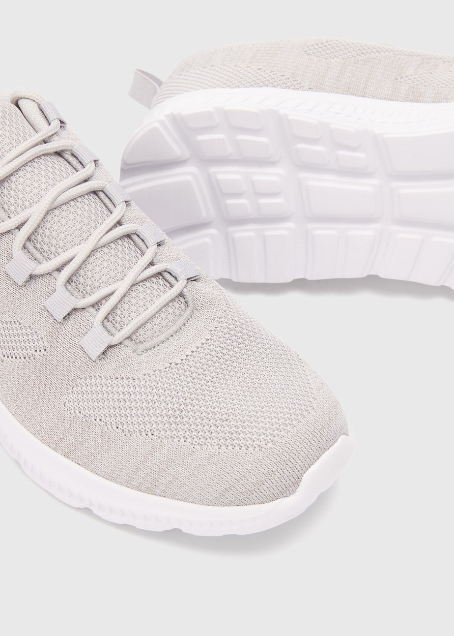 Grey Mesh Running Trainers