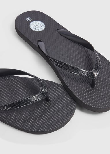 Black Flip Flops
