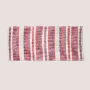 Lilac Chenille Stripe Bath Mat