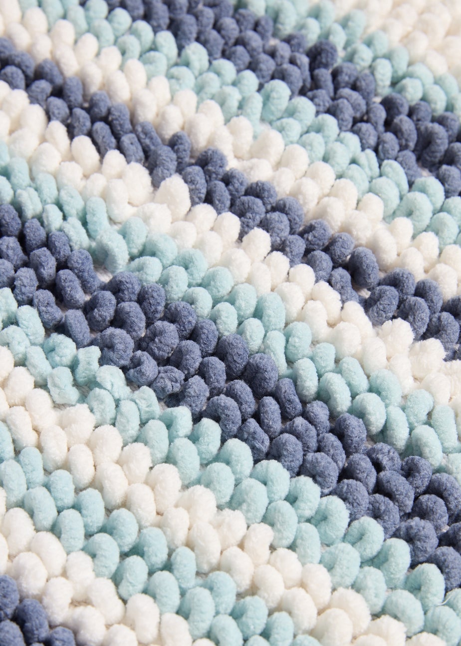 Ice Cream Stripe Chenille Bath Mat (40x25cm)