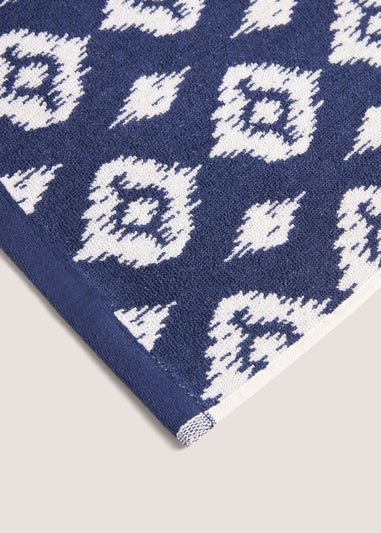 Blue Patterned Hand Towel (35x30x5cm)