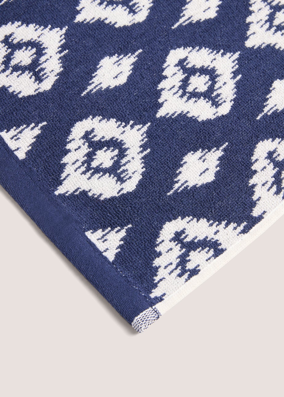 Blue Patterned Hand Towel (35x30x5cm)