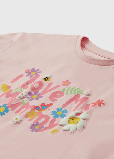 Girls Pink Mummy T-Shirt (1-7yrs)