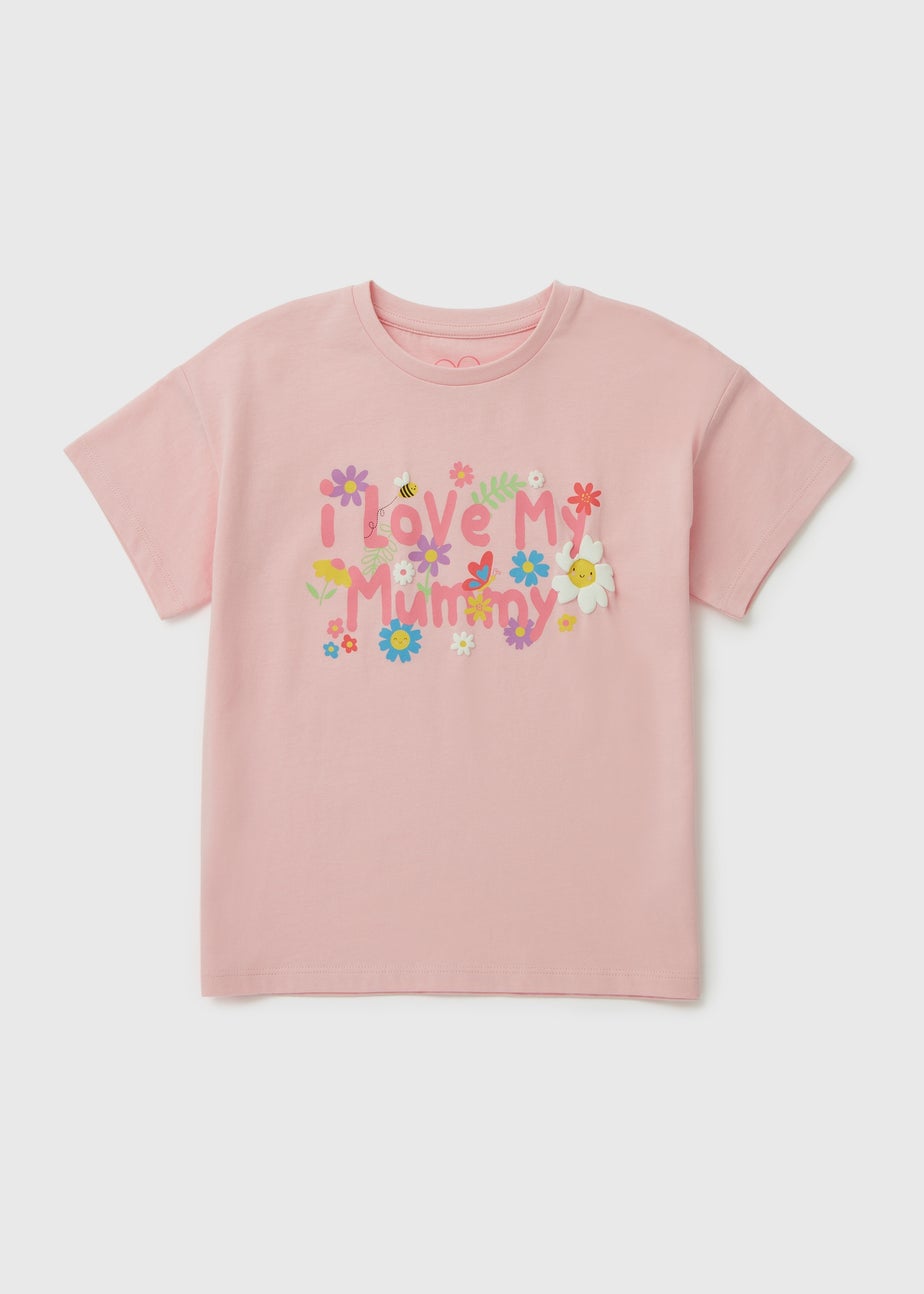 Girls Pink Mummy T-Shirt (1-7yrs)