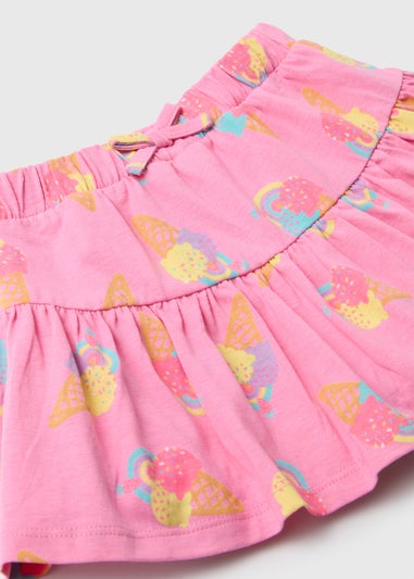 Girls Pink Ice Cream Skort (1-7yrs)