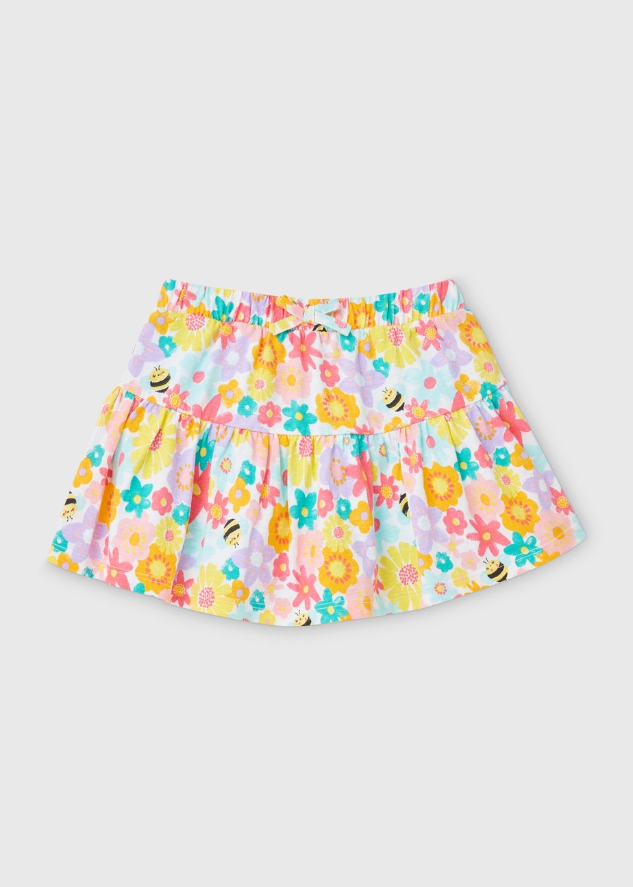 Girls Colourful Bee Print Skort (1-7yrs)