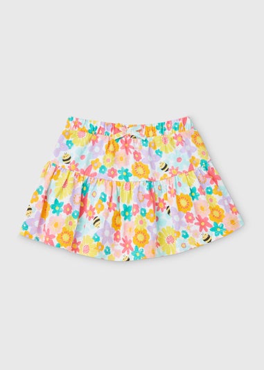 Girls Colourful Bee Print Skort (1-7yrs)