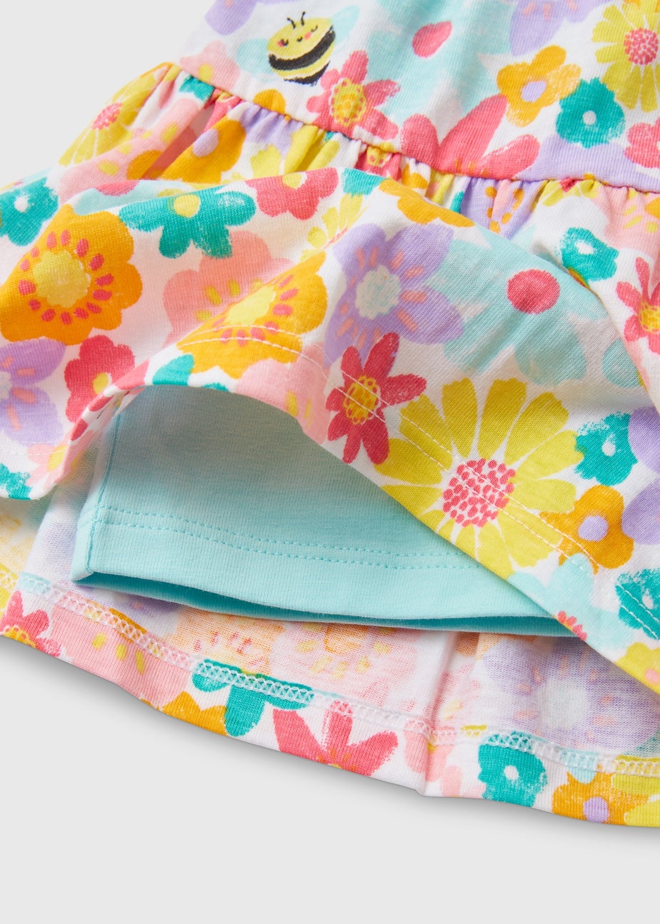 Girls Colourful Bee Print Skort (1-7yrs)