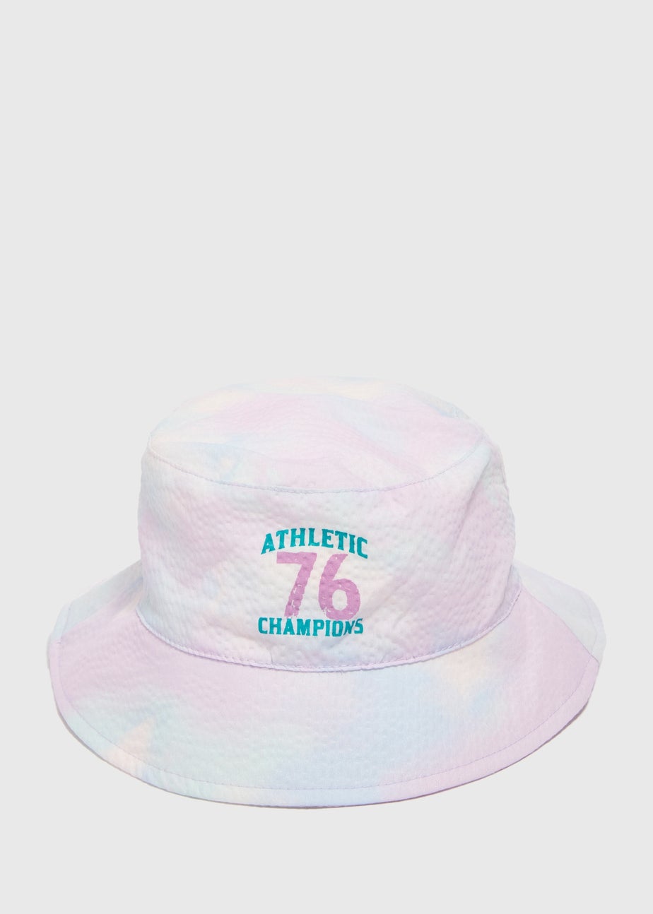 Girls Lilac Tie Dye Varsity Bucket Hat (7-13yrs)