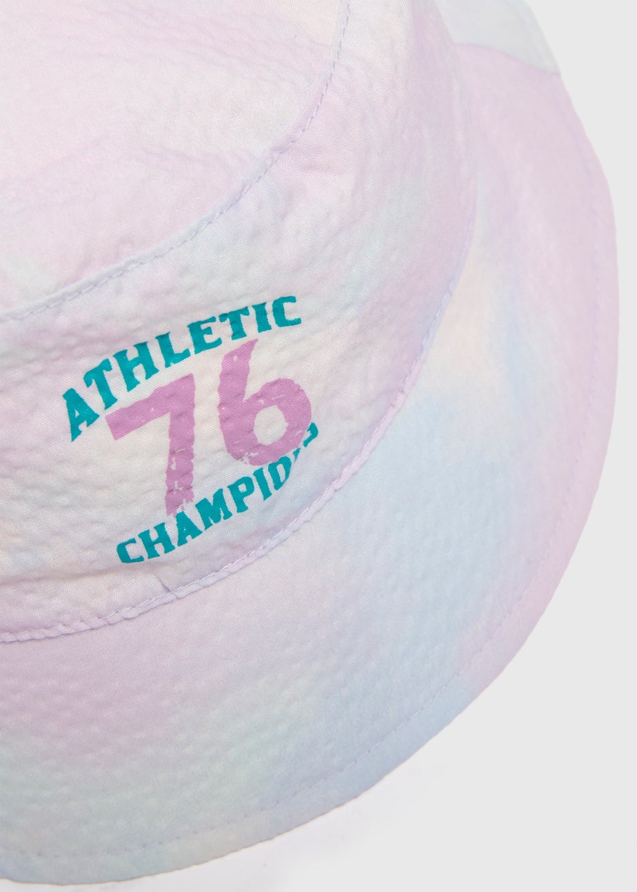 Girls Lilac Tie Dye Varsity Bucket Hat (7-13yrs)