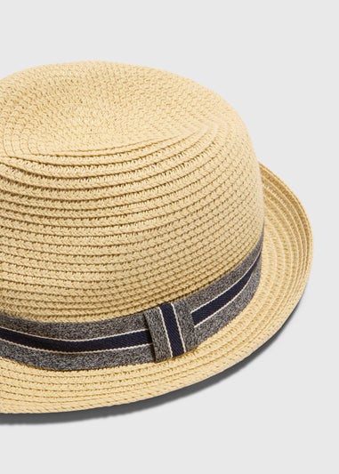 Boys Beige Trilby Hat (3-10yrs)
