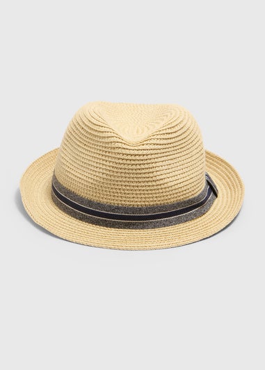 Boys Beige Trilby Hat (3-10yrs)