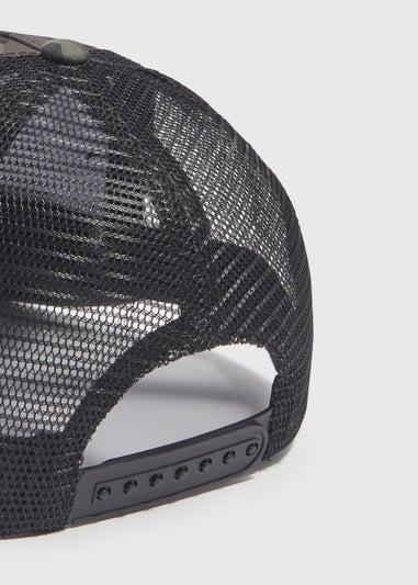 Boys Grey Camo Mesh Back Cap (7-13yrs)