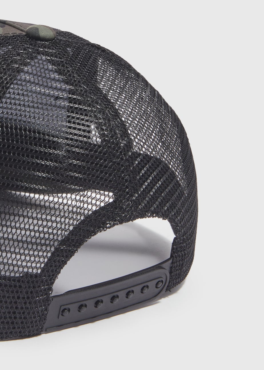 Boys Grey Camo Mesh Back Cap (7-13yrs)