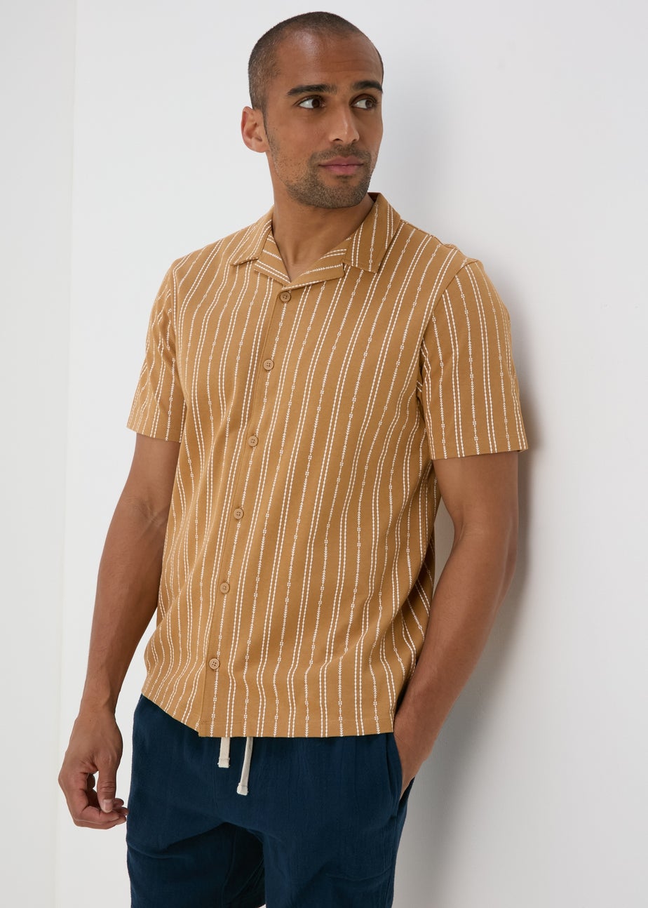 Tan Tribal Jersey Shirt