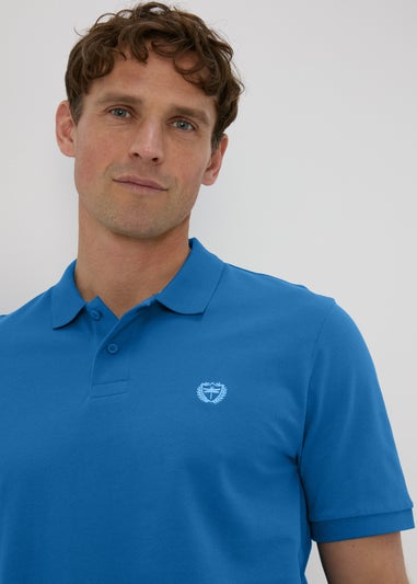 Dark Blue Solid Polo Shirt