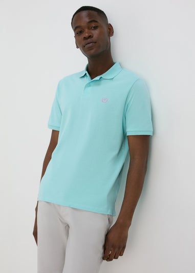 Pale Blue Solid Polo Shirt