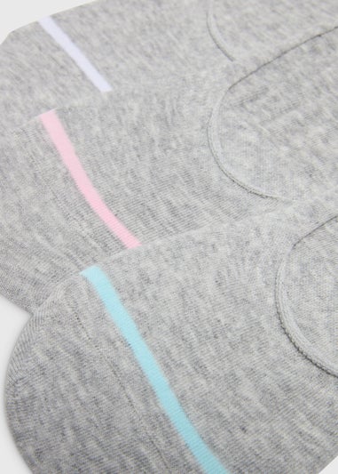 3 Pack Grey No Show Socks