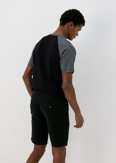 Black Grey Sleeve Raglan T-Shirt