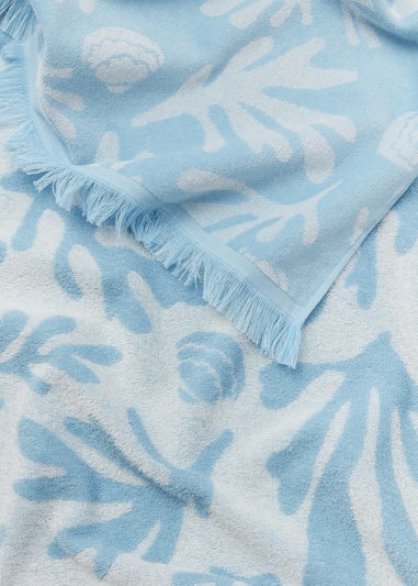 Blue Reef Jacquard Beach Towel (80cm x 160cm)
