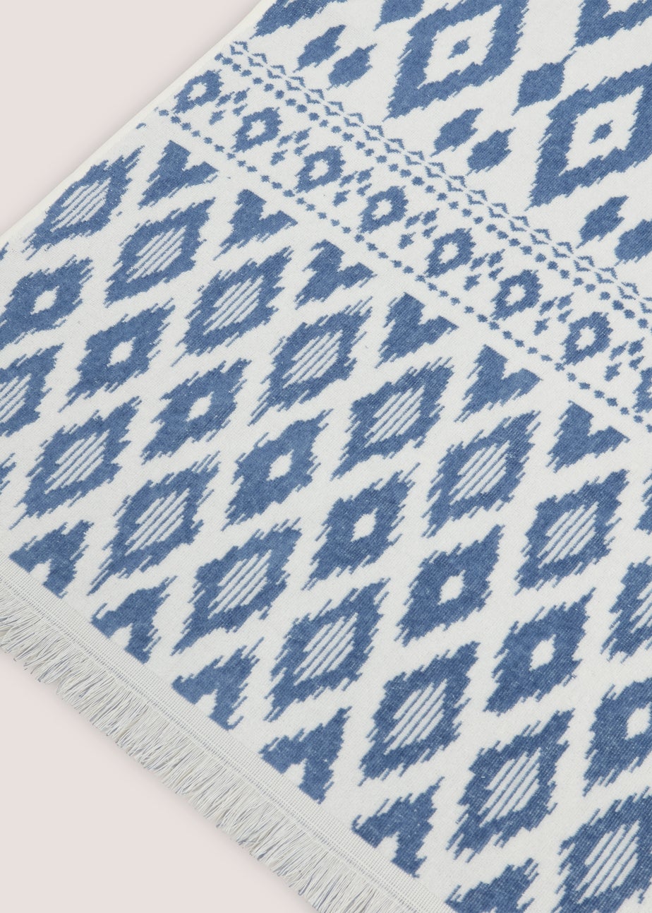 Indigo Multicolour Stripe Jacquard Beach Towel (80cm x 160cm)