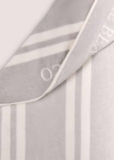 The Beach CO Grey Stripe Beach Towel ( 80cm x 160cm)