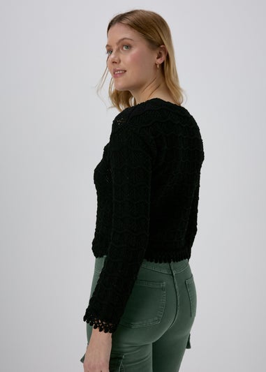 Black Pretty Stitch Jumper