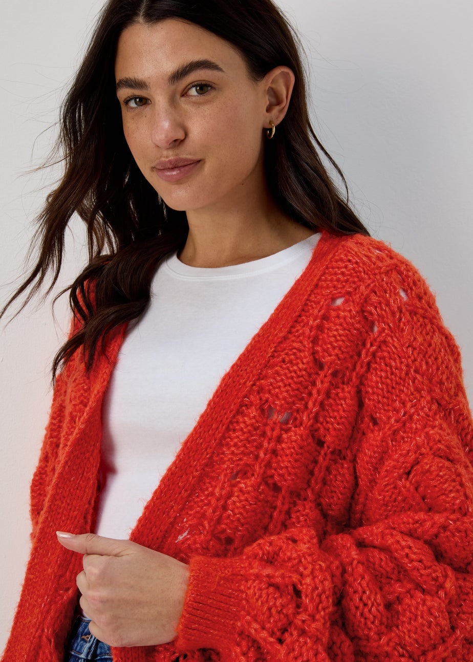 Red Lofty Cardigan
