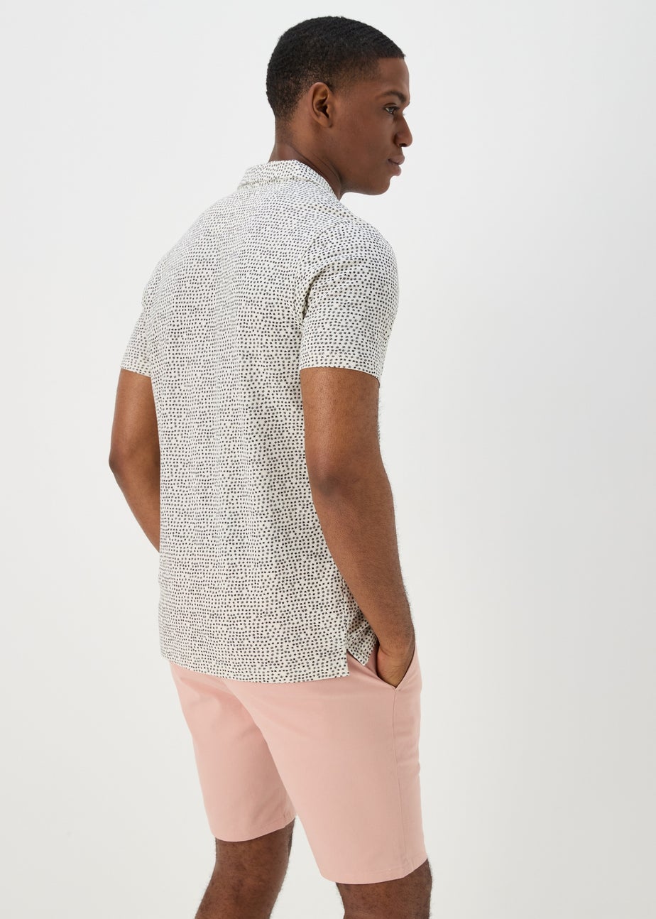 Ecru Cross Hatch Jersey Shirt