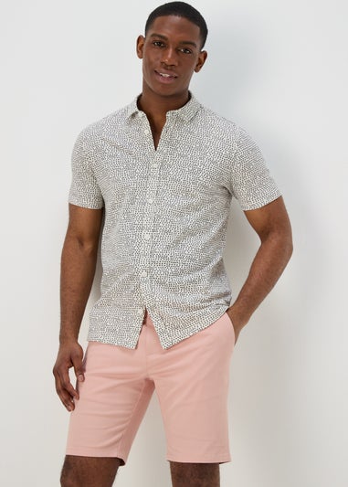 Ecru Cross Hatch Jersey Shirt