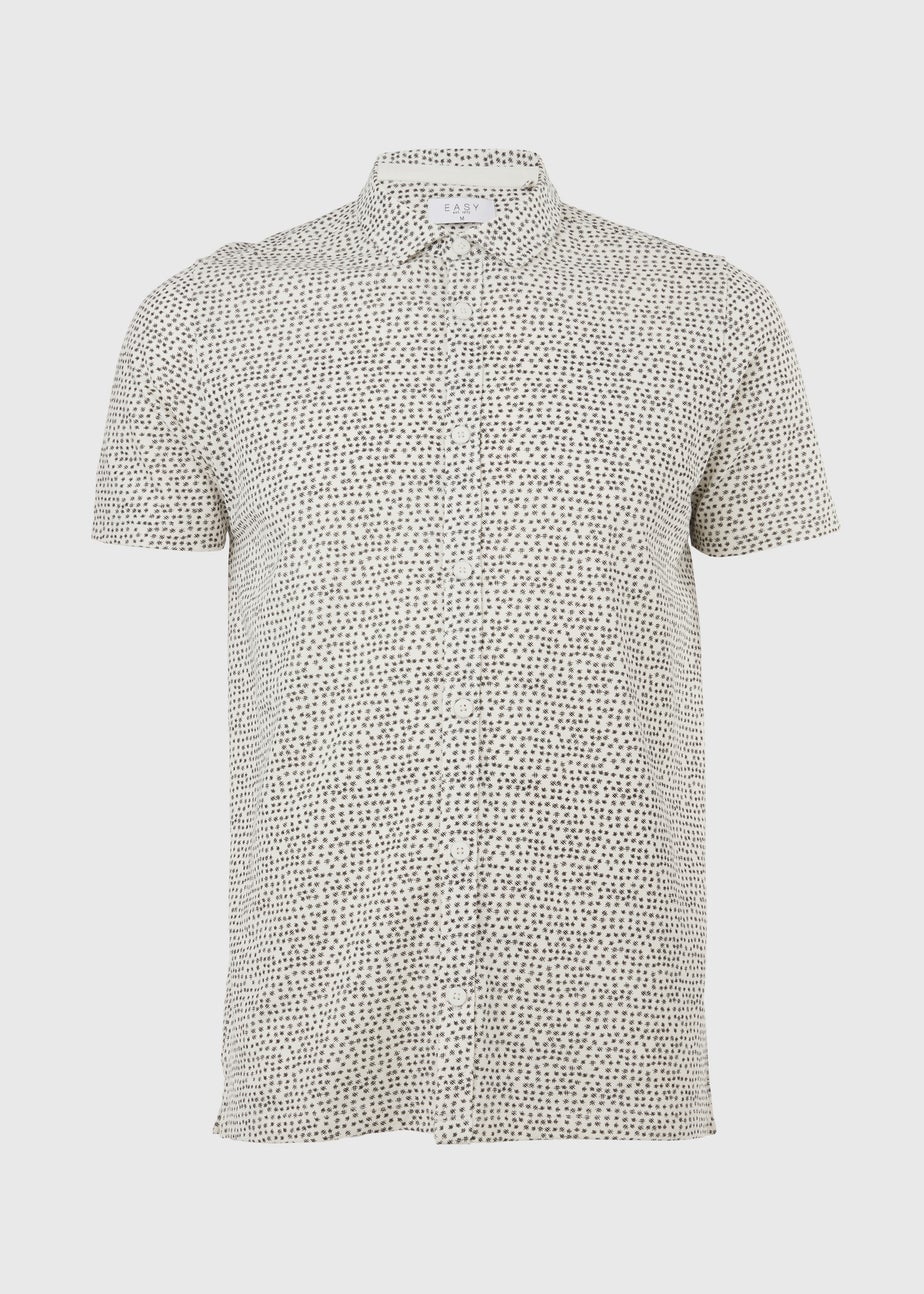 Ecru Cross Hatch Jersey Shirt