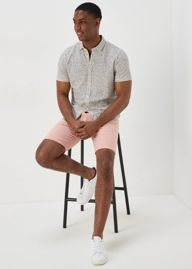 Ecru Cross Hatch Jersey Shirt