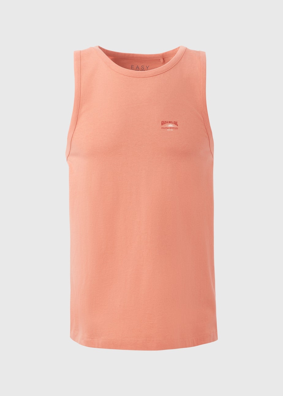 Orange Ringer Jersey Vest