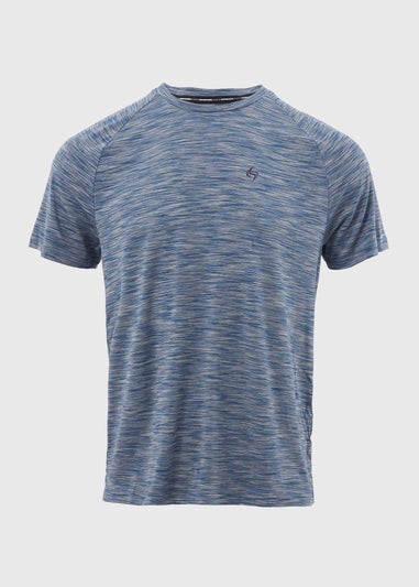 Souluxe Grey Blue Space Dye T-Shirt