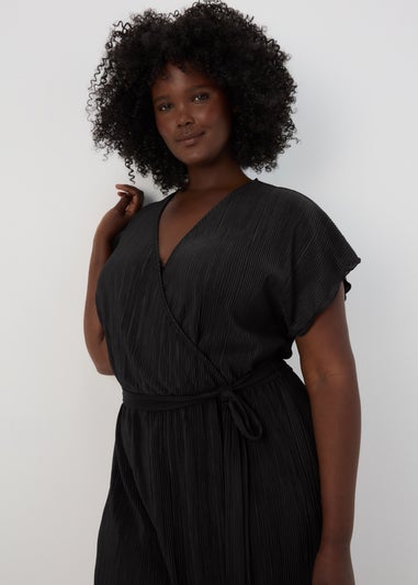 Black Plisse Jumpsuit