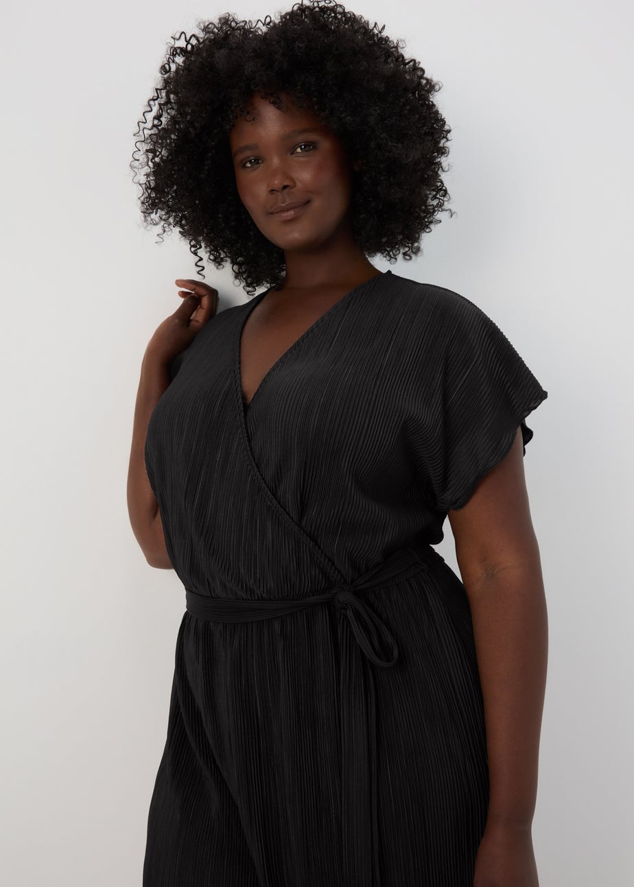 Black Plisse Jumpsuit