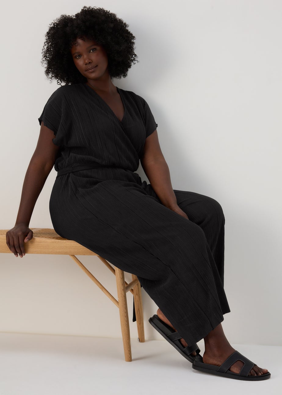 Black Plisse Jumpsuit