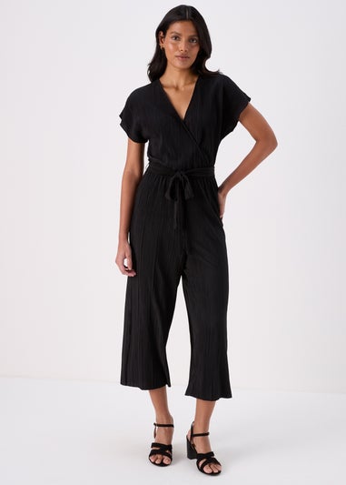 Black Plisse Jumpsuit